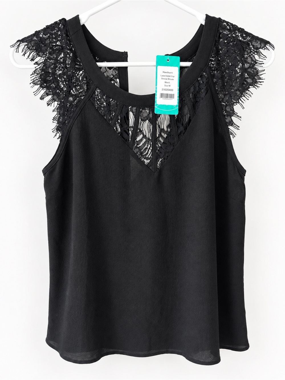 Hawthorn Black Lace Blouse — NWT